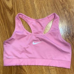 Pink Nike sports bra